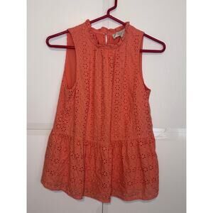 Loft eyelet, peplum top Size XS